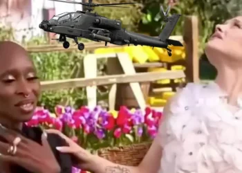 Cynthia Erivo empezó a llorar en una entrevista por el jolgorio de un helicóptero