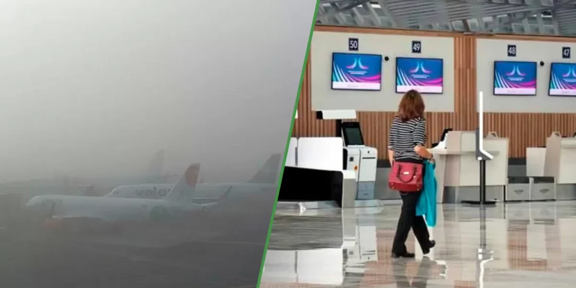 AIFA suspende los vuelos de hoy por neblina y por costumbre