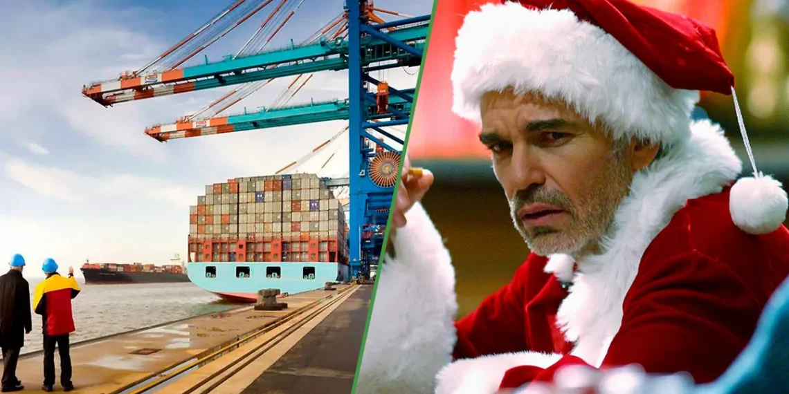 Santa Claus previene problemas con los regalos necesario a la imposición de aranceles
