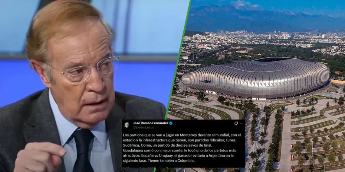 Mentiras en la vida dijo: José Ramón Fernández califica de “ridículos” los partidos del Mundial en Monterrey