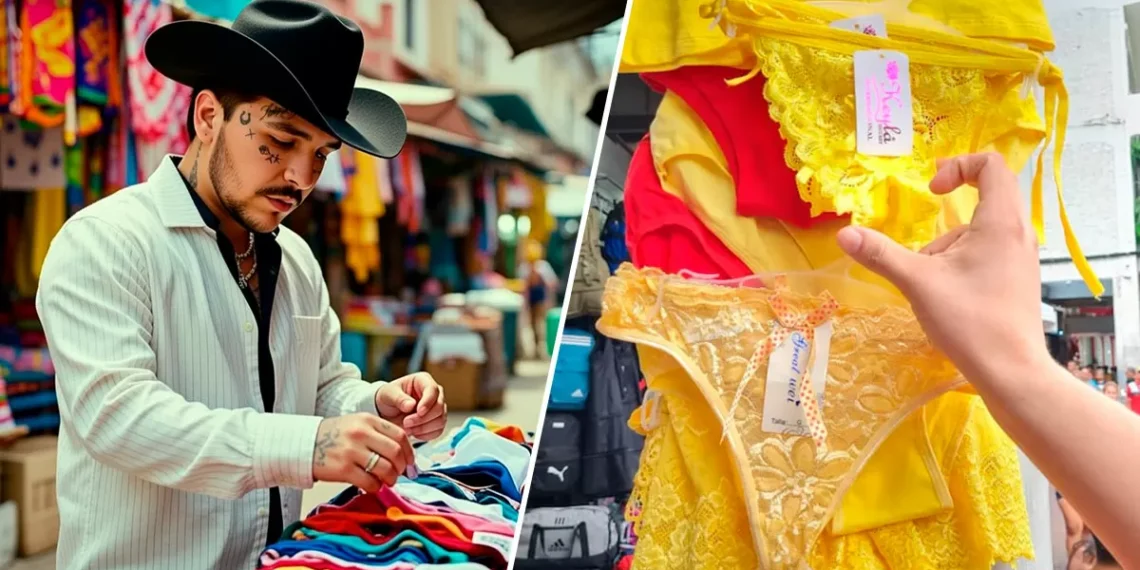 Captan a Nodal preguntando en el mercado cuál es el calzón para el cariño