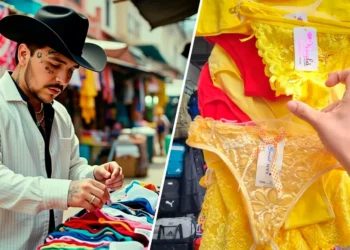 Captan a Nodal preguntando en el mercado cuál es el calzón para el cariño