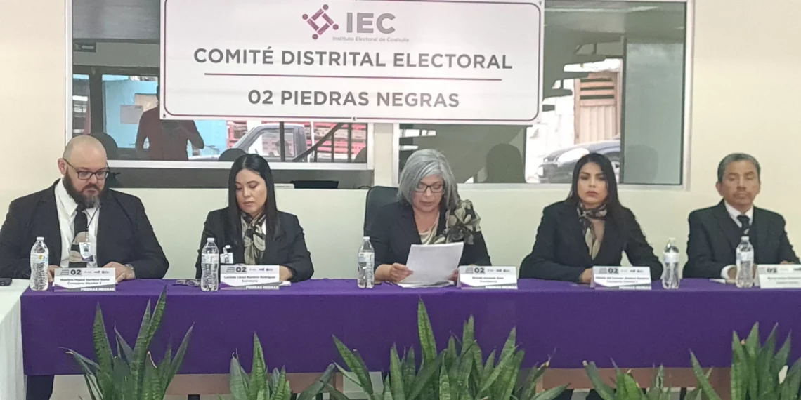 Instalan Consejo Electoral Distrital 02 del Instituto Electoral de Coahuila en Piedras Negras