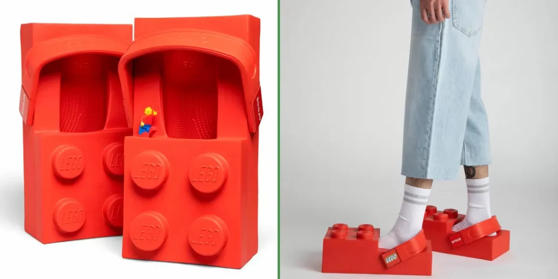 Para apilarlas: Presentaron unas Crocs hechas con LEGO