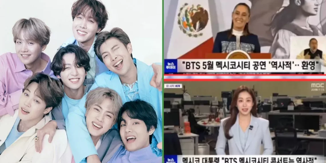 Claudia Sheinbaum apareció en programa de Corea del Sur por el libreto de BTS