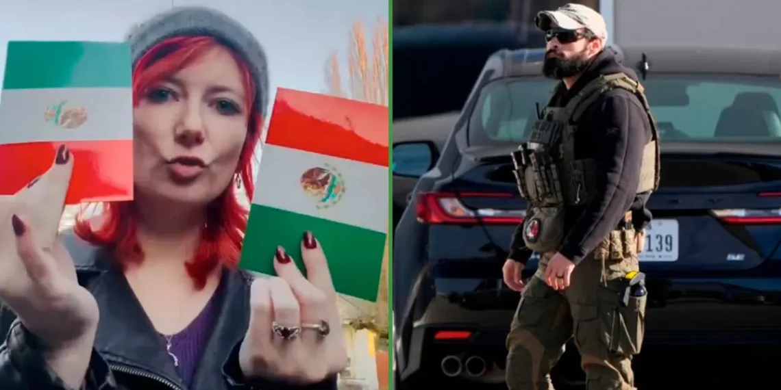 La jefa: gringa compra calcomanías con gonfalón de México para engañar a agentes del ICE