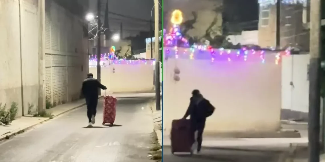 Vato sale en Año Nuevo a la tierra con maletas y se devuelve por los “cuetes”