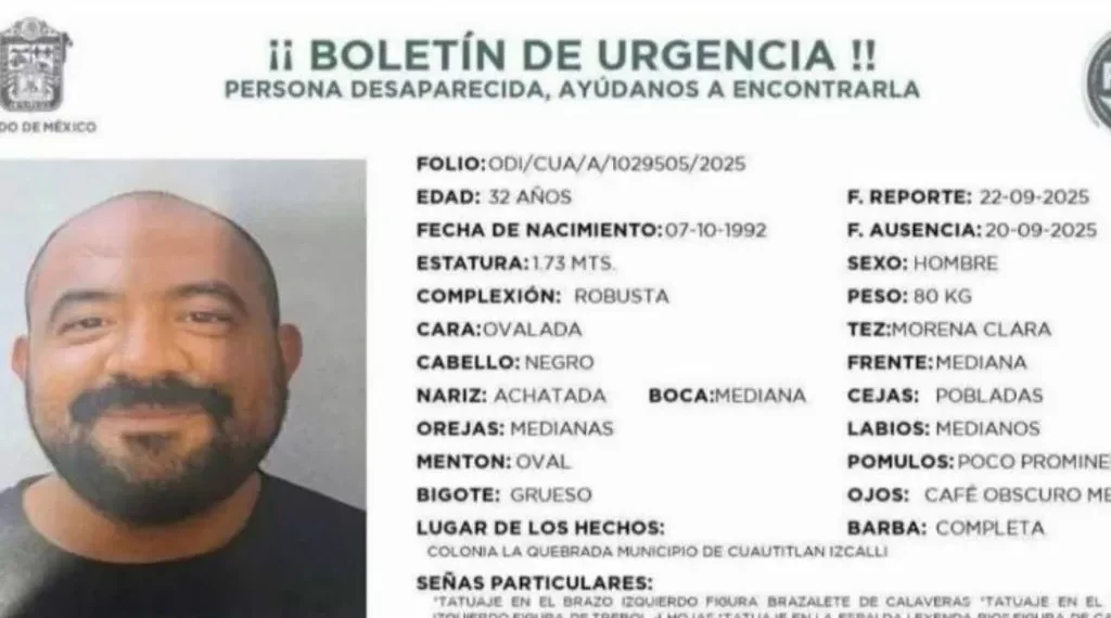 Denuncian aplazamiento en investigaciones sobre la desaparición del abogado Juan José Velázquez en Tlalnepantla